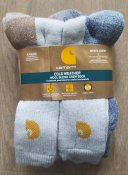 4 пары Теплые шерстяные влагоотводящие термоноски Carhartt A695-4 Cold Weather Sock Оригинал США