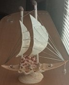 Корабль Бриг Парусник Кораблик из ракушек