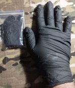 Рукавички нітрилові текстуровані оглядові, нестерильні, чорні, розмір XL (10) пара (4 шт.)