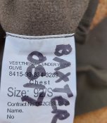 Термобелье (Vest, Thermal Underwear, Olive) верх, ВС Британии. р-р S.