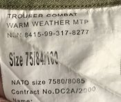 Штани MTP Warm weather - 75/84/100  - заміри в описанні