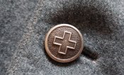 Шинель 1940 г, сукно, размер 48, б/у, армия ВС Швейцария, под Вермахт