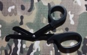 Ножиці атравматичні, флуорідовані (чорні) 7,5" (19 см)