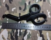 Ножиці атравматичні, флуорідовані (чорні) 7,5" (19 см)