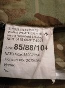 #10 Штаны армии Британии Trousers Combat Warm Weather MTP 85/88/104 NATO Size 8590/8590