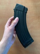 Стальной ребристый магазин АК 7,62x39 на 30 мест Полегшені магазин АК 7,62x39 на 30 місць