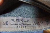 Пілотка армії Швейцарії W. Ringger 1940 рік