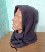 Балаклава серая зимняя флисовая. One Size.