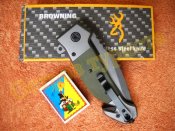 Складной тактический нож Browning Tactic Хаки G10 стропорез бита 23см