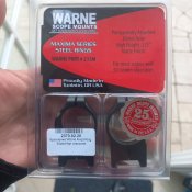 Кільця Warne Maxima Fixed Rings. d - 30 мм. High. Weaver/Picatinny