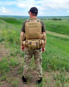Тактический Штурмовой Военный Рюкзак с подсумками на 50-60 литров (койот)