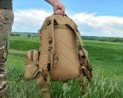 Тактический Штурмовой Военный Рюкзак с подсумками на 50-60 литров (койот)
