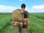 Тактический Штурмовой Военный Рюкзак с подсумками на 50-60 литров (койот)