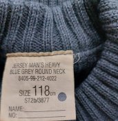 Шерстяной свитер Британского флота (Royal Navy Jersey Man's Heavy, blue-gray) размер: 118 (56-58)