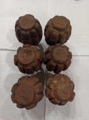Макеты гранат Ф-1 ( 6 штук) с макетами запалов.
