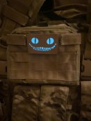 Морал патч «Smiling cat» coyote/люмінофор (2 шт.)
