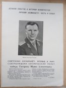 Текст поздоровлення Гагаріна.12 квітня 1961р.
