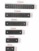 Планка алюминиевая Weaver , на базу м лок, m-lock. 9 слотов