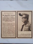 Похоронка Sterbebild федеральный канцлер Австрии 1934 год