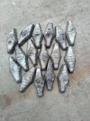Свинцевий груз фомою гривни КР. 200 грам (16 шт.)