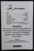 Комплект британских бронеплит NP Aerospace