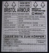 Плитоноска с бронеплитами Bristol Armour