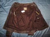 новая теплая Кожаная куртка  ventura fatigues L-XL