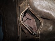 новая теплая Кожаная куртка  ventura fatigues L-XL