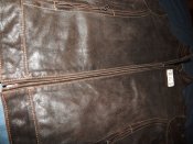 новая теплая Кожаная куртка  ventura fatigues L-XL