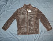новая теплая Кожаная куртка  ventura fatigues L-XL