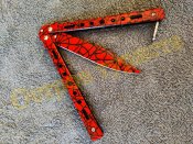 Нож складной бабочка Red Web нож балисонг