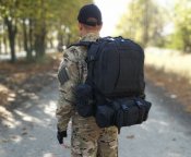 актический Штурмовой Военный Рюкзак с подсумками на 50-60 литров (черный)