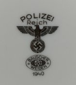 Большая салатница Полиции Polizei Reich/Bauscher Weiden 1940. С 1 гривны.