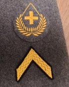 Китель зимний + знак, сукно, размер 54, 1986 г, армия ВС Швейцарии