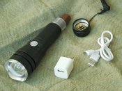 Мощний дальнобойний фонарь CREE XHP50 USB зарядка аккум 18650 і 26650 Зум
