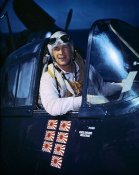Morris in 1944 in his plane Meatball.jpg