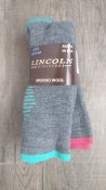 2 шт Теплые женские влагоотводящие термоноски Lincoln Merino Wool Boot Made in USA