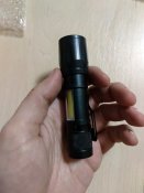 Ліхтар двійний на акумуляторі, LED фонарик ручной с зумом