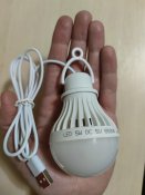 USB Лампа 5W, LED лампочка з ЮСБ портативний світильник від повербанку