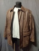 Куртка кожаная с тёплой подкладкой р. L-XL.
