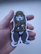 Нашивка шеврон патч погон на липучке боевой кролик (3 шт.)