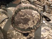 Чохол (кавер) на каску в камуфляжному кольорі-Мм14. Cтрічки для додаткового маскування.