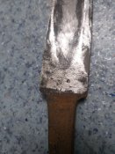 Обломок шашки 1941року з гайками