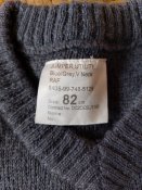 Свитер шерстяной ВВС Британии (RAF Jumper Utility, Blue Grey V Neck) размер 44-46