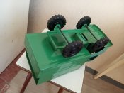 Военная машинка-грузовик, металл, длина 37см, вес 2,3кг, СССР