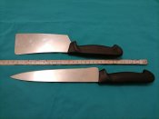 Одним лотом кухонник и топорик  Sheffield England stainless steel