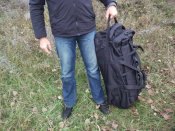 Сумка- рюкзак 100 л. Чорна Британської армії, "LEAPERS Ranger Fiel" транспортний баул поліції, СБУ, охорони