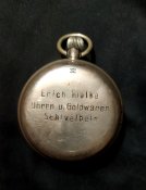 Трофейные карманные часы Minerva "Erich Mielke, Uhren u.Goldwaren, Schivelbein", серебро