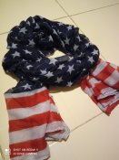 Шарф , платок прапор USA .розмір : 105 Х 170...