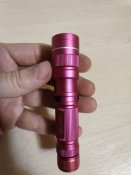 Червоний LED ліхтар металевий, яскравий і міцний ЛЕД фонарь алюминий